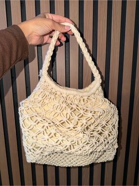 Cream Vacation Crochet Design Bag